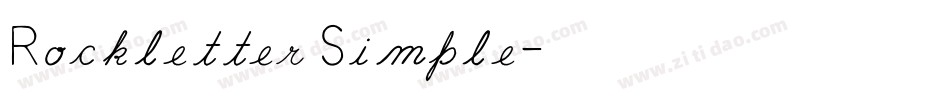 Rockletter Simple字体转换